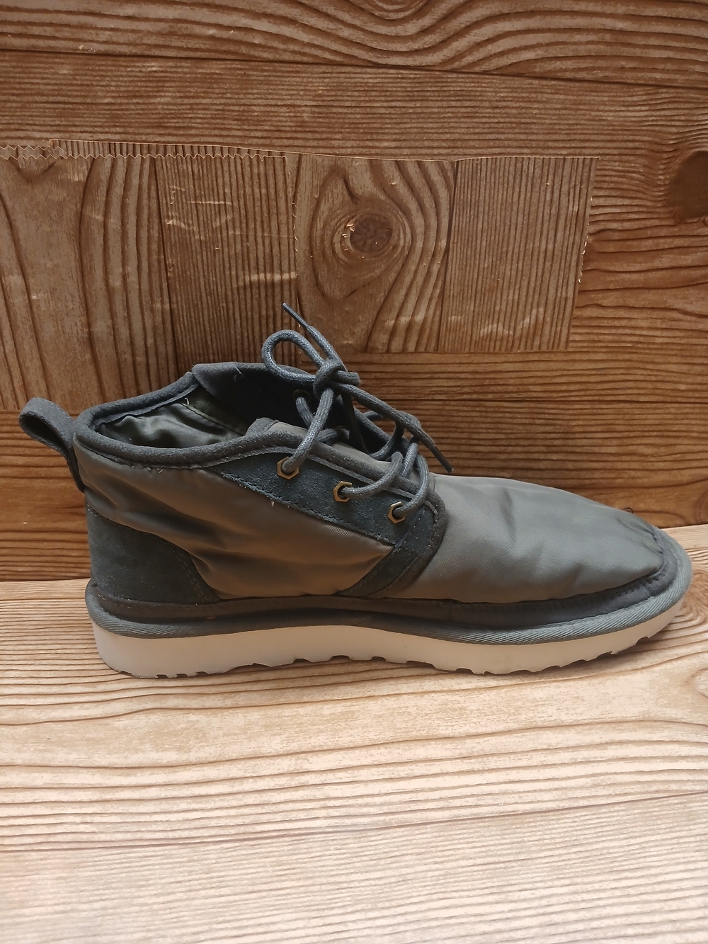 Neumel men's Casual Lace-Up Boot in Dark Gray - Lightweight Comfort